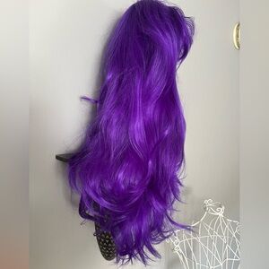 Vibrant Purple Cosplay Wig - long with bangs